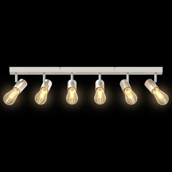 Deckenstrahler 6-fach Verstellbar Gebürstet Nickel E27