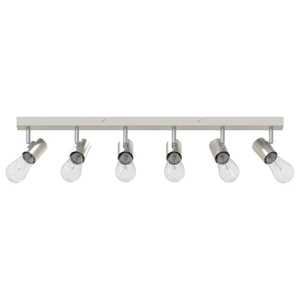 Deckenstrahler 6-fach Verstellbar Gebürstet Nickel E27