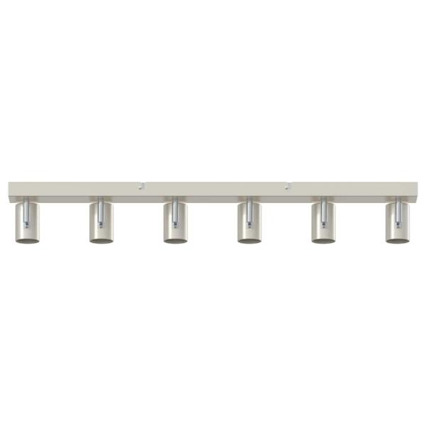 Deckenstrahler 6-fach Verstellbar Gebürstet Nickel E27