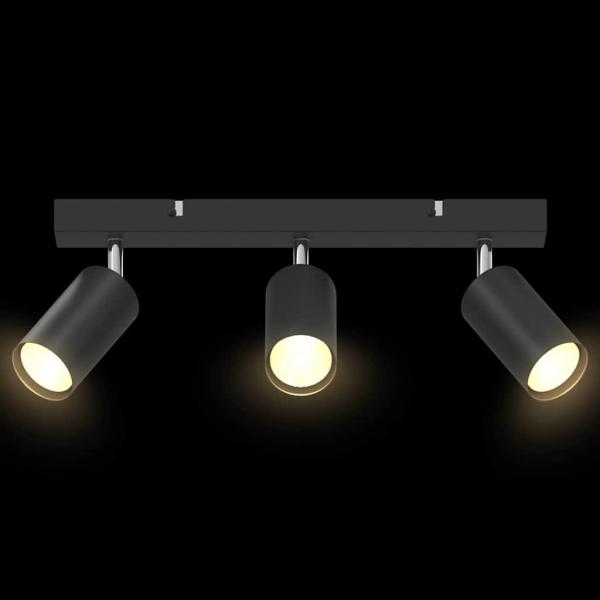 Deckenstrahler 3-Wege verstellbar Schwarz GU10
