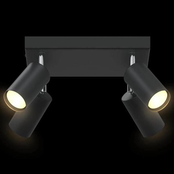 Decken-Spotlight 4-Wege verstellbar Schwarz GU10