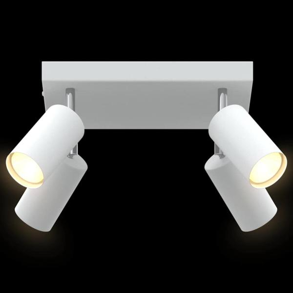 Deckenstrahler 4-Wege Verstellbar Weiß GU10