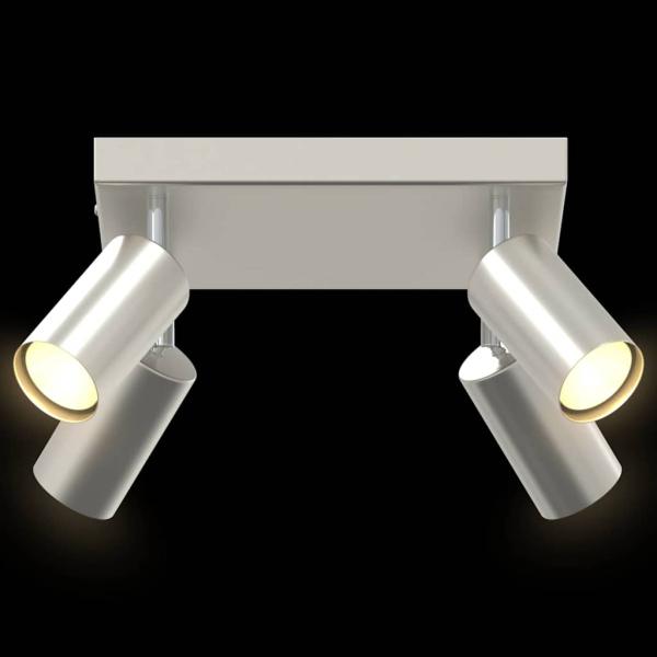 Deckenstrahler 4-Wege verstellbar Gebürstetes Nickel GU10