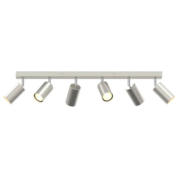 Deckenstrahler 6-fach verstellbar Gebürstetes Nickel GU10
