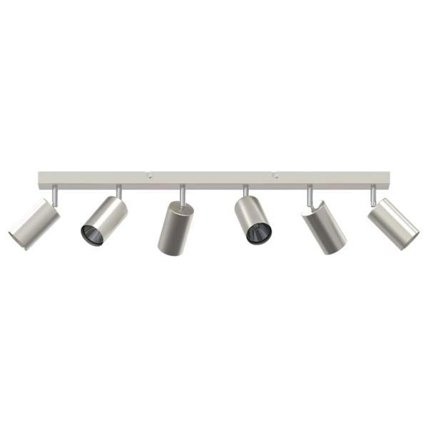 Deckenstrahler 6-fach verstellbar Gebürstetes Nickel GU10