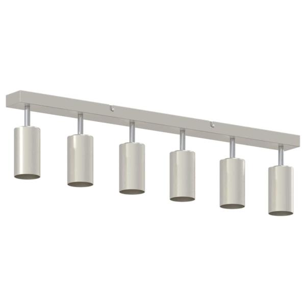 Deckenstrahler 6-fach verstellbar Gebürstetes Nickel GU10