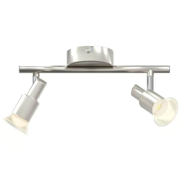 Deckenstrahler 2 Wege verstellbar Gebürstetes Nickel GU10