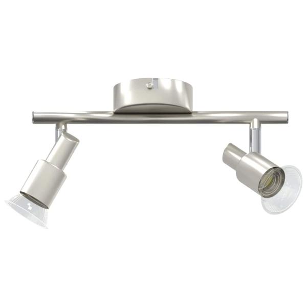 Deckenstrahler 2 Wege verstellbar Gebürstetes Nickel GU10