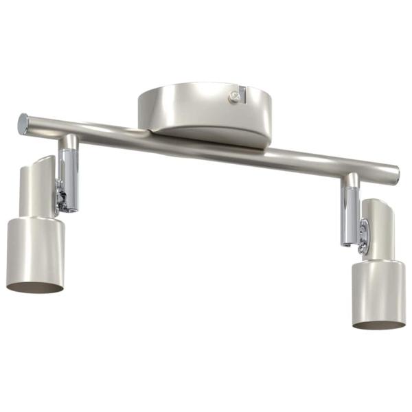 Deckenstrahler 2 Wege verstellbar Gebürstetes Nickel GU10