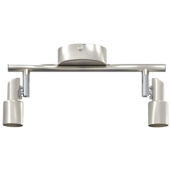 Deckenstrahler 2 Wege verstellbar Gebürstetes Nickel GU10