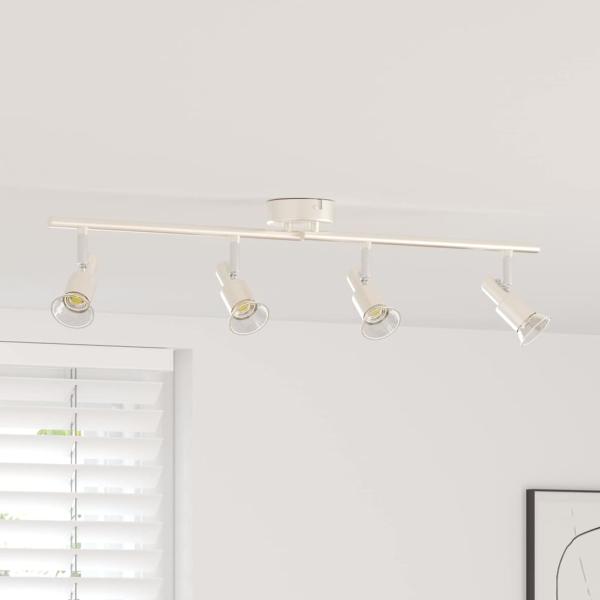 ARDEBO.de - Deckenstrahler 4-Fach Verstellbar Gebürstetes Nickel GU10