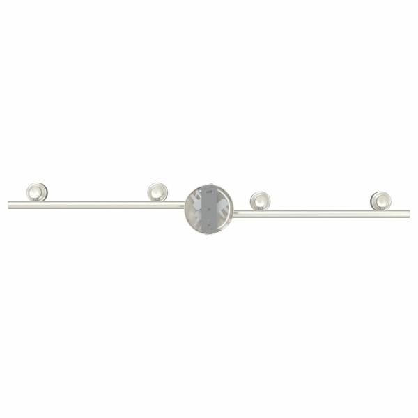 Deckenstrahler 4-Fach Verstellbar Gebürstetes Nickel GU10