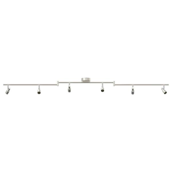 Deckenstrahler 6-fach verstellbar Gebürstetes Nickel GU10