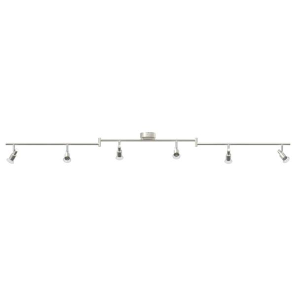 Deckenstrahler 6-fach verstellbar Gebürstetes Nickel GU10
