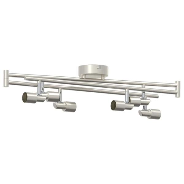 Deckenstrahler 6-fach verstellbar Gebürstetes Nickel GU10
