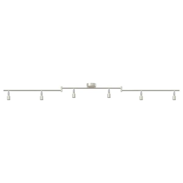 Deckenstrahler 6-fach verstellbar Gebürstetes Nickel GU10
