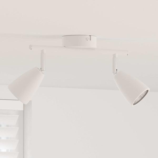 ARDEBO.de - Deckenstrahler 2 Wege verstellbar Weiß GU10