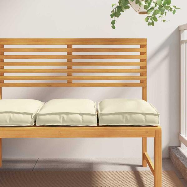 ARDEBO.de - Pallet Kissen für Sitz 2 Stück Creme 40x40x8 cm Oxford-Stoff