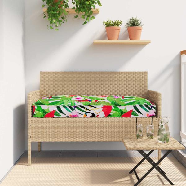 ARDEBO.de - Pallet-Kissen für Bänke 2 Stück Blattmuster 150x40x8 cm Oxford-Gewebe
