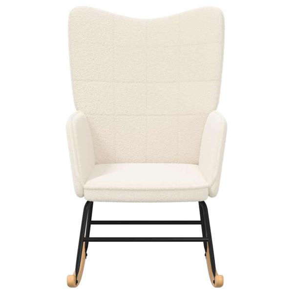 Entspannungsstuhl Creme Lockenähnlicher Stoff