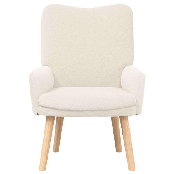 Entspannungsstuhl Creme Curly Wolle-ähnlicher Stoff