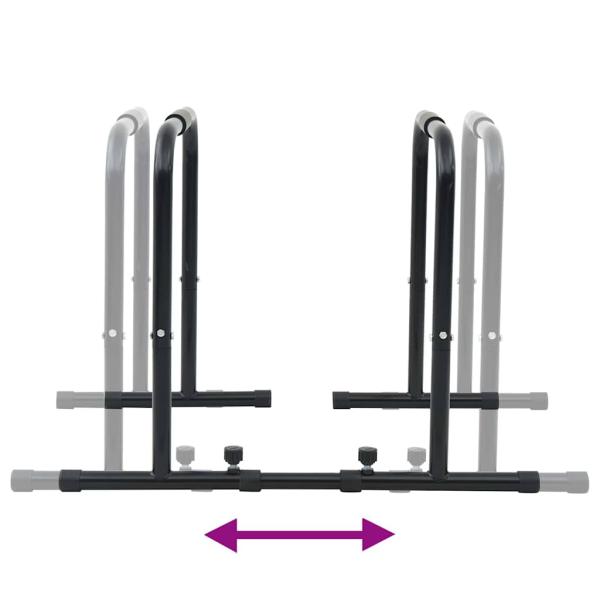 Dip-Bar mit verstellbarer Länge, 300 kg Kapazität, 96-117x67x75 cm Stahl