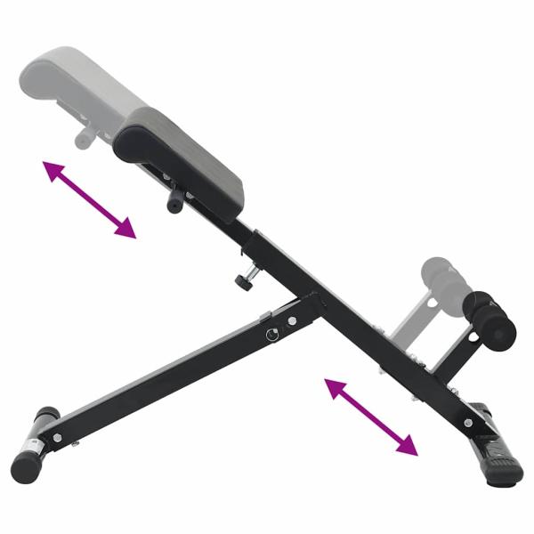 Hyperextensionsbank 120 kg faltbar und verstellbar aus Stahl