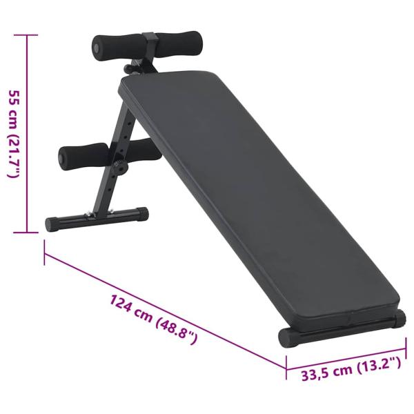 Sitzbank 150 kg Faltbar und Höhenverstellbar 48-68 cm Stahl
