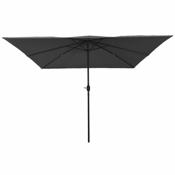 Quadratischer Gartenparasol 295x245 cm Anthrazit