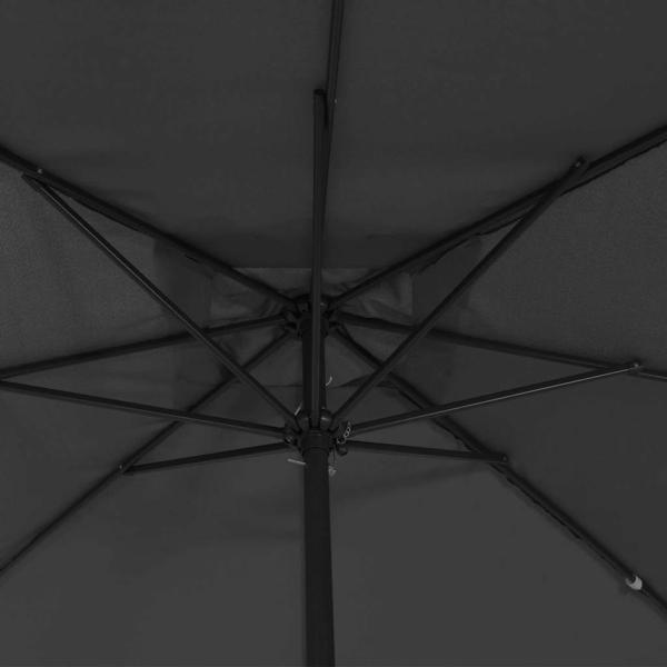 Quadratischer Gartenparasol 295x245 cm Anthrazit