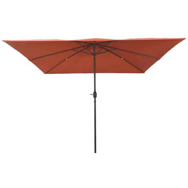Rechteckiger Gartenparasole 295x245 cm Terrakotta