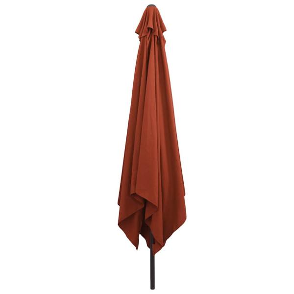 Rechteckiger Gartenparasole 295x245 cm Terrakotta