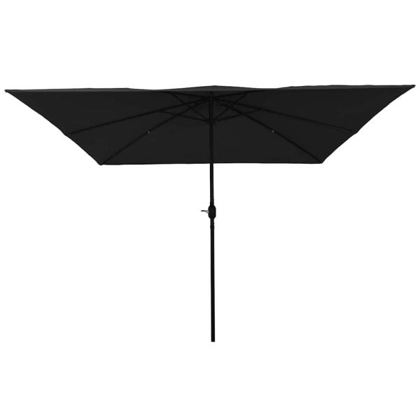 Quadrat Gartenparasol 295x245 cm Schwarz