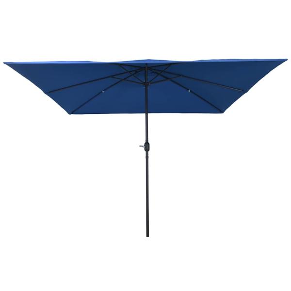 Quadrat Gartenparasol 295x245 cm Azurblau