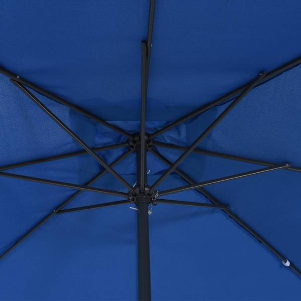 Quadrat Gartenparasol 295x245 cm Azurblau