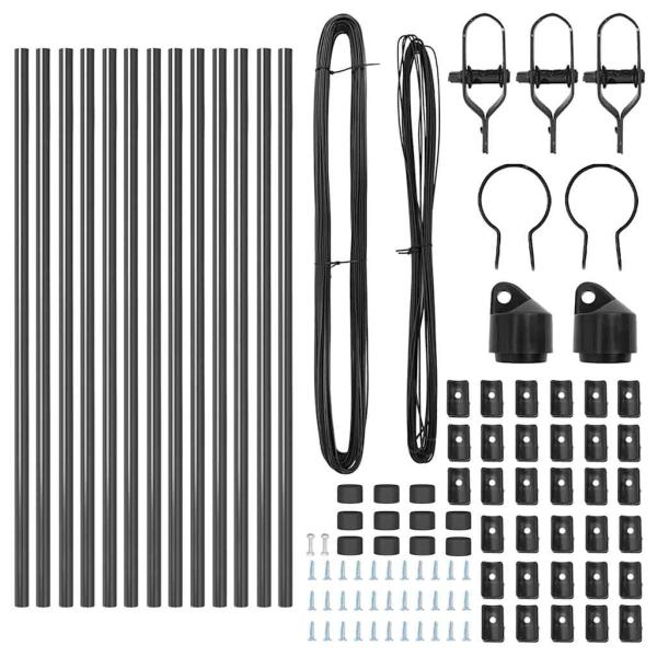 Zaunpfosten 13 Stück Grau Ø32 mm 120 cm Verzinkter Stahl