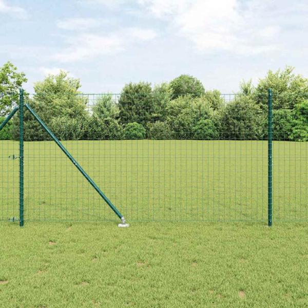 ARDEBO.de - Zaunpfosten mit Spitze 13 Stück Ø32 mm 140 cm verzinkter Stahl