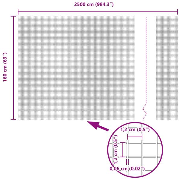 Schweißdrahtzaun 1.6x25 m Feuerverzinkter Stahl
