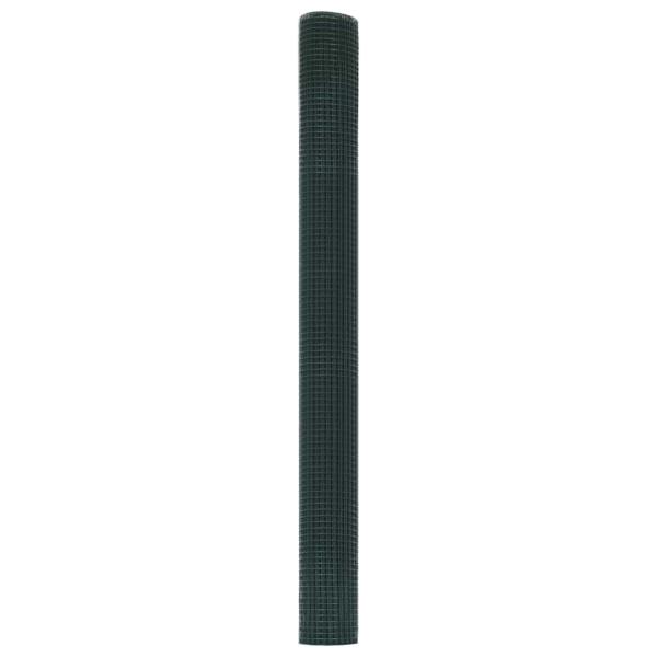 Geschweißter Drahtzaun Grün 1,6x25 m Stahl
