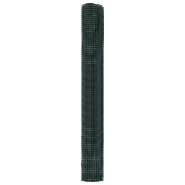Geschweißter Drahtzaun Grün 1x50 m Stahl