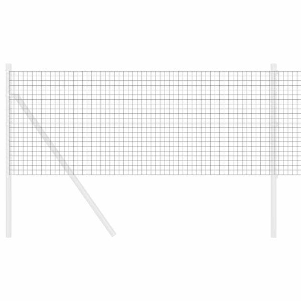 Geschweißter Drahtzaun Grau 0,6x25 m Stahl