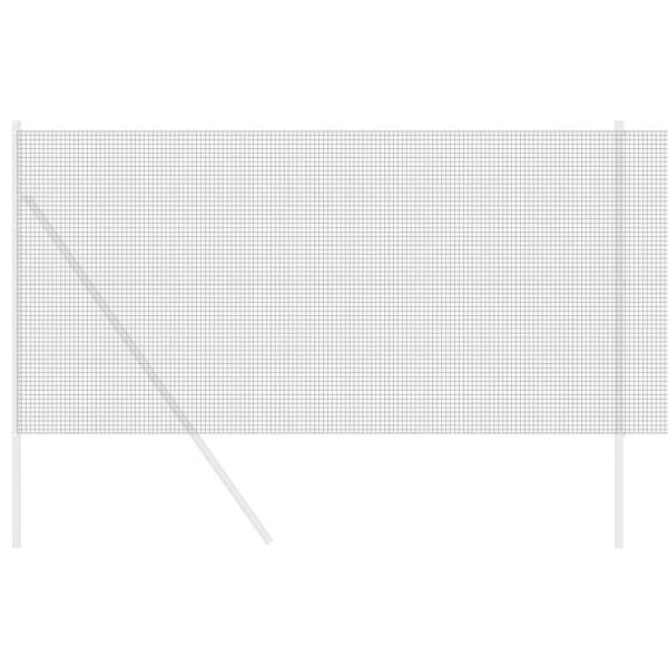 Geschweißter Drahtzaun Grau 1,2x25 m Stahl