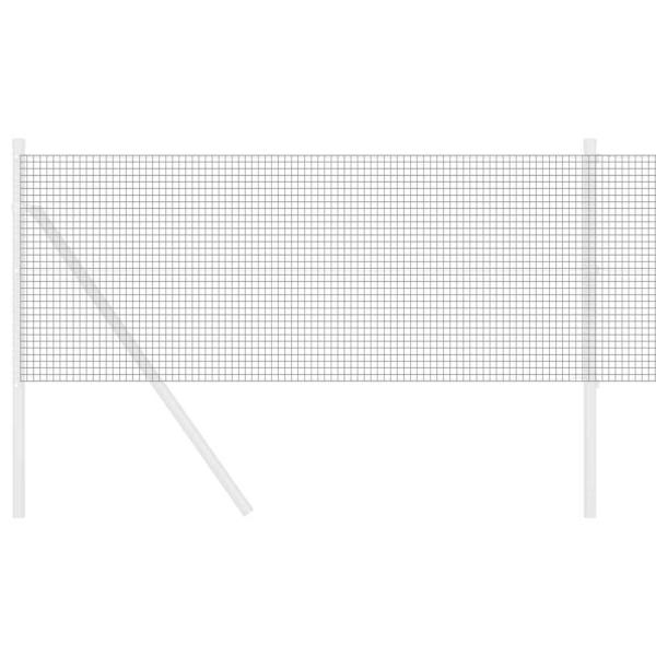 geschweißter Drahtzaun Grau 0,5x50 m Stahl