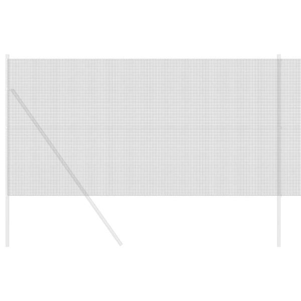 Geschweißter Drahtzaun Grau 1,4x50 m Stahl