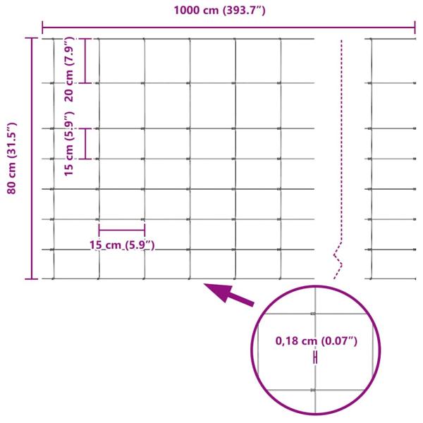 Weidezaun 0.8x10 m Verzinkter Stahl