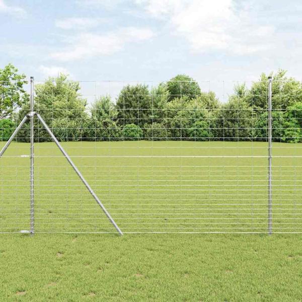 ARDEBO.de - Feldzaun 1.6x10 m Verzinkter Stahl