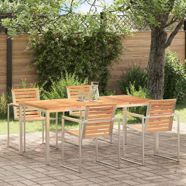 ARDEBO.de - Esstisch für draußen 180x90x75 cm Massivholz Teak