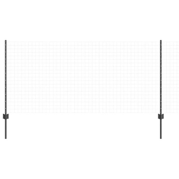 Zaunpfosten 22 Stk U-Kanal Grau 100 cm Stahl