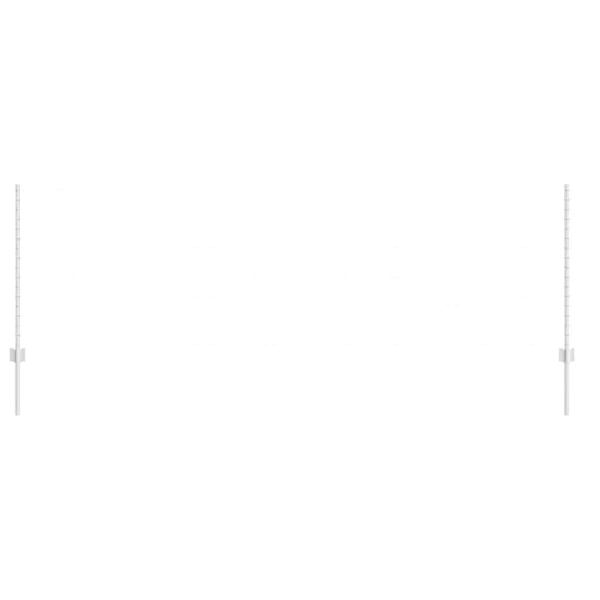 Eingebetteter Zaunpfosten 5 Stk. Silber 140 cm