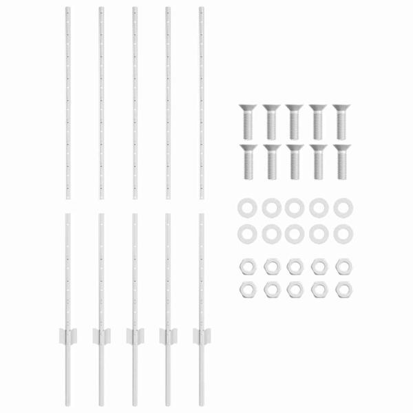 Zaunpfosten 10 pcs U-Channel 120 cm Verzinkter Stahl